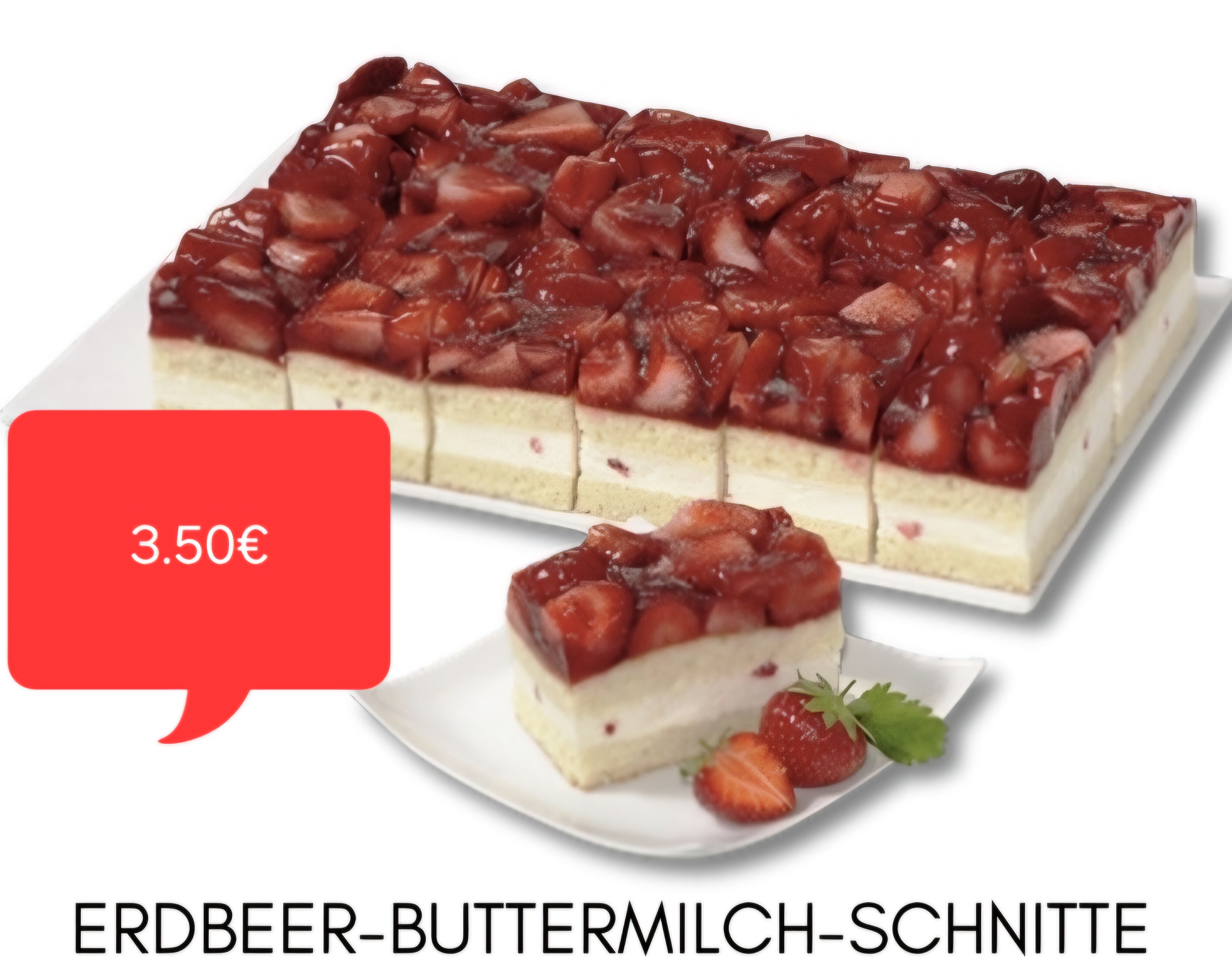 Erdbeer-Buttermilch-Schnitte