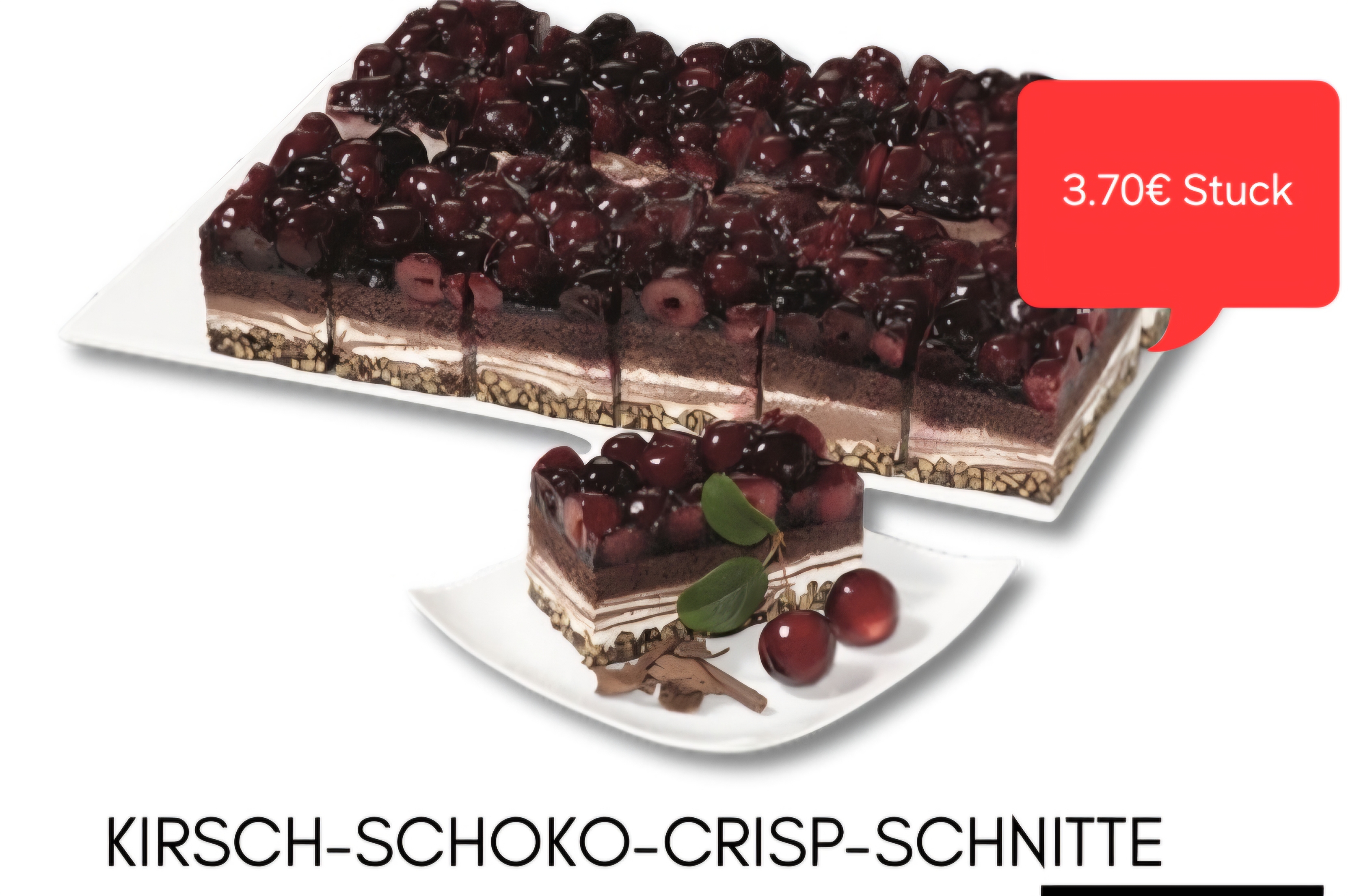Kirsch-Schoko-Crisp-Schnitte